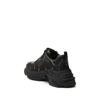 Balenciaga Chunky Black Sneakers With Logo Detail And Robust Sole In Black