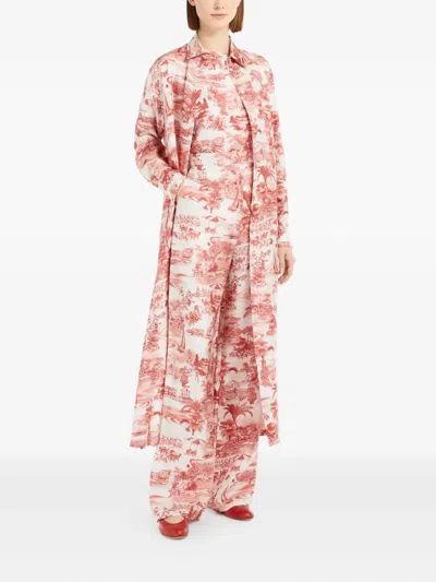 Max Mara Graphic-print Sleeveless Top In Red