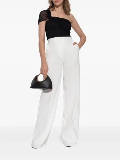 Max Mara Bellico Viscose Blend Top In Black