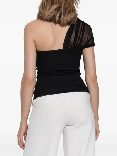 Max Mara Bellico Viscose Blend Top In Black
