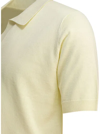 Norse Projects Leif Cotton Linen Polo Polo Shirts Yellow