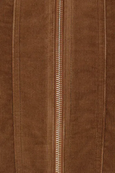 Thom Browne Corduroy Ribbed-trim Jacket In Brown