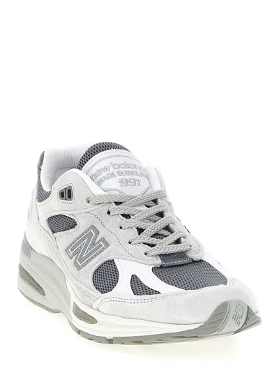 New Balance Uk 991v2 Sneakers With Mesh And Suede In Gray