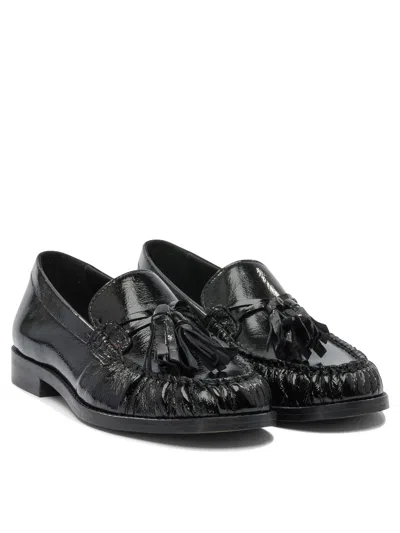 Alohas Marietta Onix Black Leather Loafers Loafers & Slippers Black