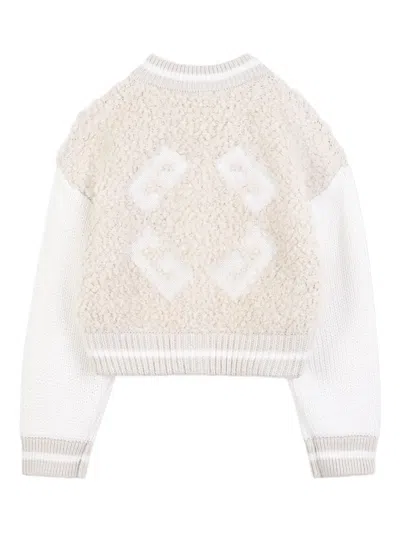 Givenchy Faux-shearling Cardigan In White