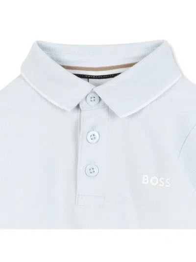 Bosswear Long-sleeve Polo Shirt In Blue