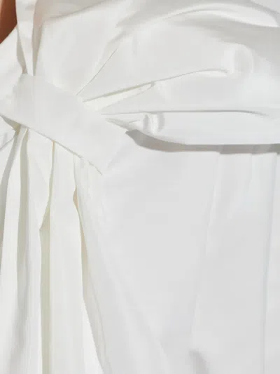 Max Mara Round Neck Short Sleeve T-shirt In White