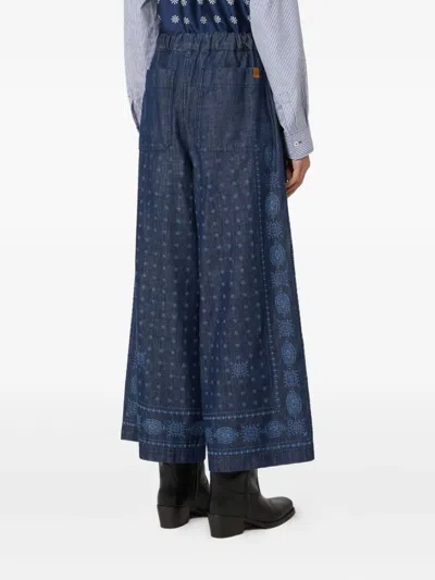 Weekend Max Mara Micron Denim Trouser Navy