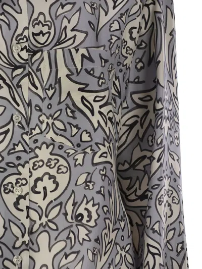 Weekend Max Mara Silk Shirt Floral Pattern Long Sleeves In Multi