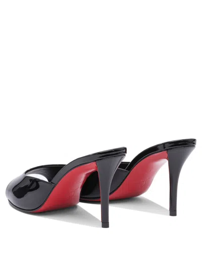 Christian Louboutin Miss Z Mule 80 Patent/lining Heeled Shoes Black