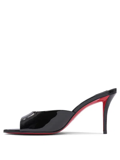 Christian Louboutin Miss Z Mule 80 Patent/lining Heeled Shoes Black