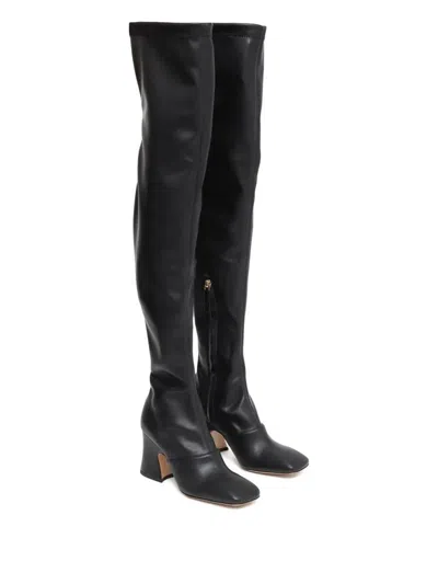 Chloé Janis Patent Leather Over-the-knee Boots In Black