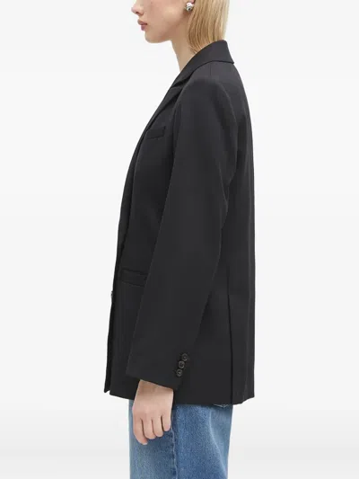 Apc Lucy Double-breasted Wool Blazer In Black