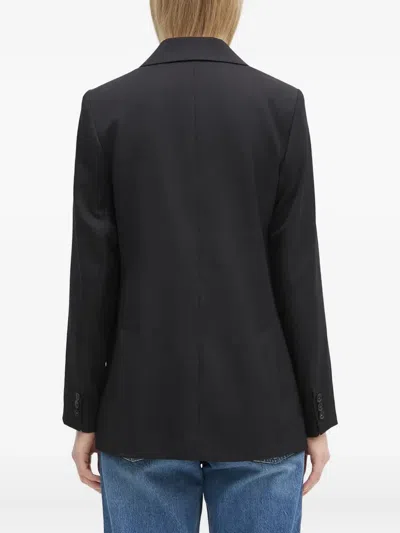 Apc Lucy Double-breasted Wool Blazer In Black