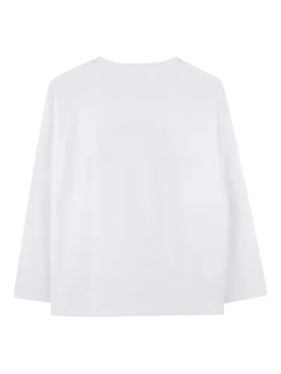 Kenzo Elephant-print Long-sleeve T-shirt In White