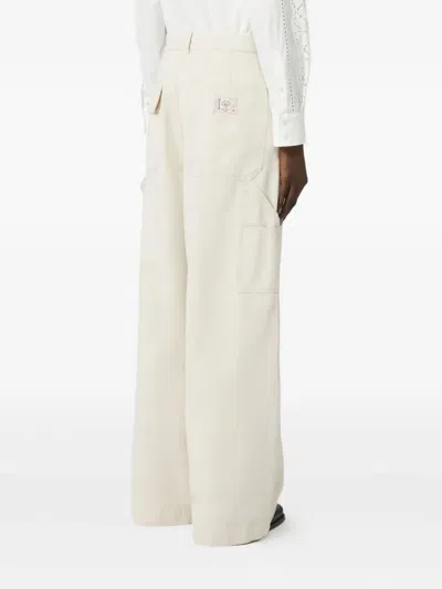 Weekend Max Mara High-waisted Cargo Trousers In Neutral