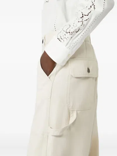 Weekend Max Mara High-waisted Cargo Trousers In Neutral