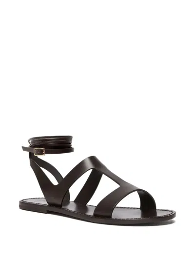Weekend Max Mara Leather Flap Sandals