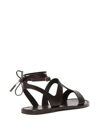 Weekend Max Mara Leather Flap Sandals
