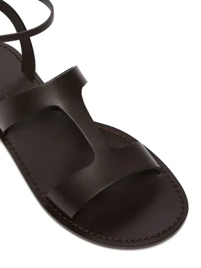 Weekend Max Mara Leather Flap Sandals
