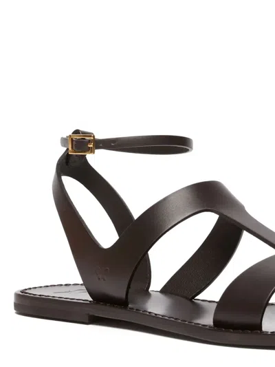 Weekend Max Mara Leather Flap Sandals