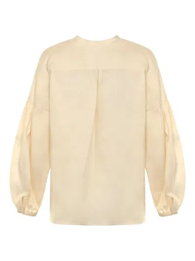 Weekend Max Mara Embroidered Balloon-sleeve Blouse