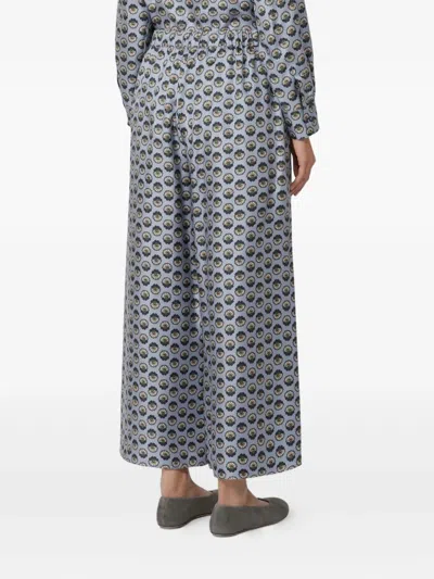 Weekend Max Mara Tortona Long Trouser Light Blue In Gray