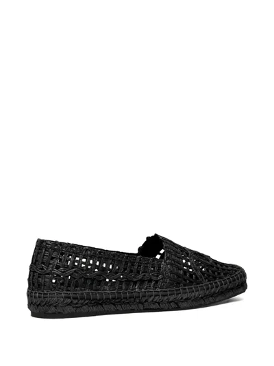 Weekend Max Mara Raffia-effect Espadrilles In Black