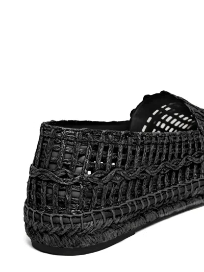 Weekend Max Mara Raffia-effect Espadrilles In Black