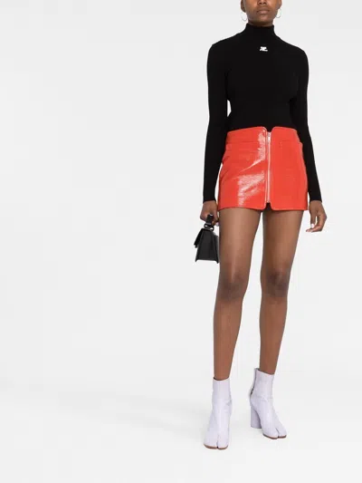 Courrèges Re-edition Rib Knit Mockneck Sweater