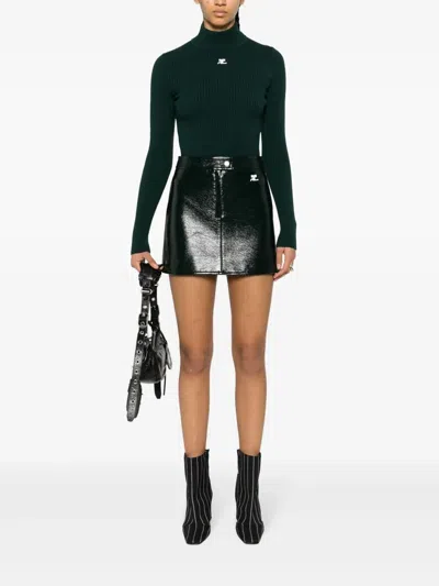 Courrèges Re-edition Rib Knit Mockneck Sweater