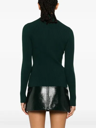 Courrèges Re-edition Rib Knit Mockneck Sweater