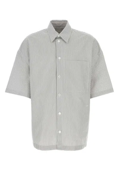 Bottega Veneta Embroidered Poplin Shirt With Drop Shoulders In White