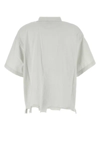 Balenciaga Women Chalk Cotton T-shirt In Gray