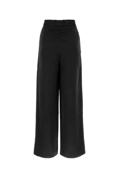 Loulou Studio Loulou Black Satin Vione Wide-leg Pant