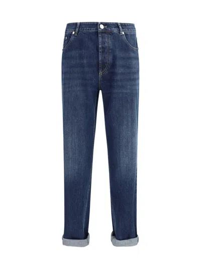 Brunello Cucinelli Men Straight Jeans In Blue