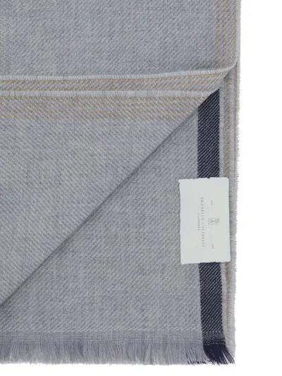 Brunello Cucinelli Scarves In Gray