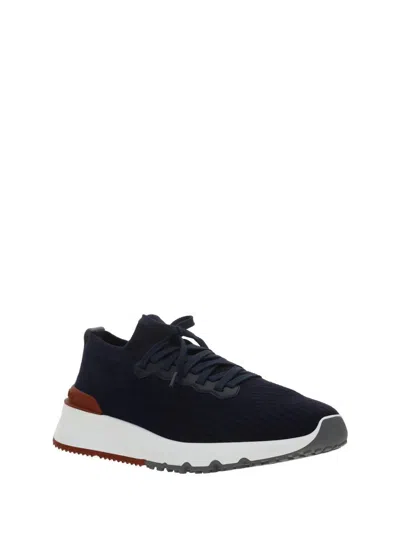 Brunello Cucinelli Sneakers With Mesh Panels In Black