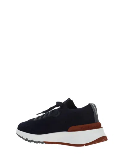 Brunello Cucinelli Sneakers With Mesh Panels In Black