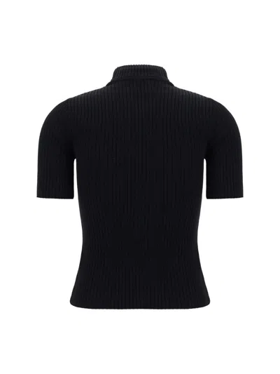 Courrèges Reedition Short Sleeves Ribbed Knitted Sweater Clothing