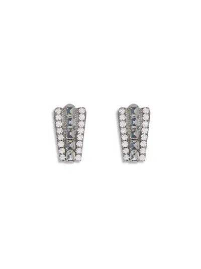 Self-portrait Pendant Earrings In Metallic