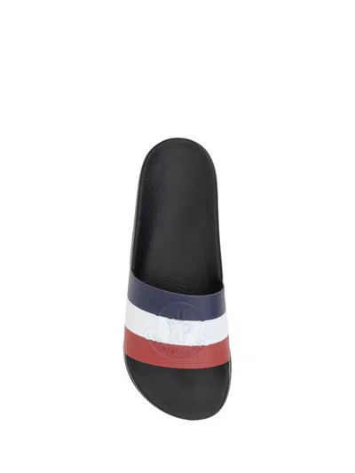 Moncler Men Logo Slippers In Multi
