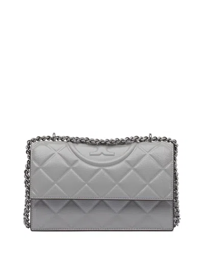 Tory Burch Grey Goat Leather Shoulder Bag