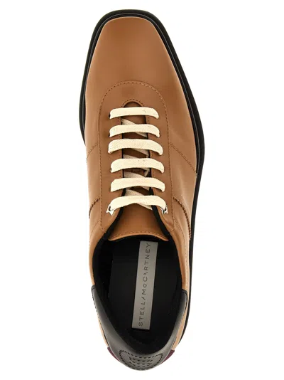 Stella Mccartney Wedge Platform Sneakers Heel Detail In Brown