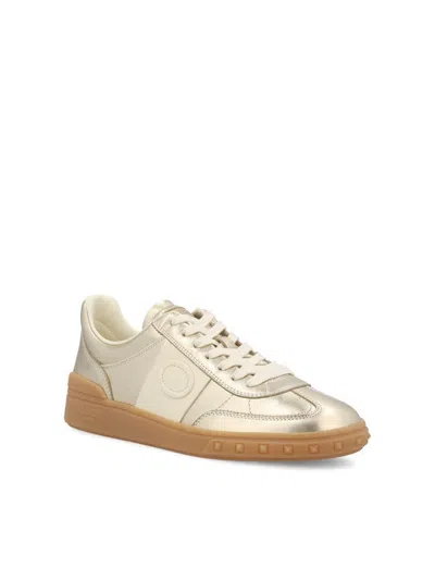 Valentino Village High-top Sneakers With Unique Leather Imperfections In Silver