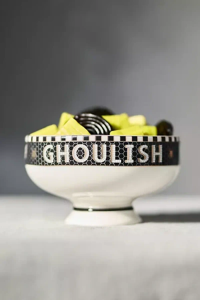 Anthropologie The Bistro Tile Stoneware Nut Bowl: Halloween Edition