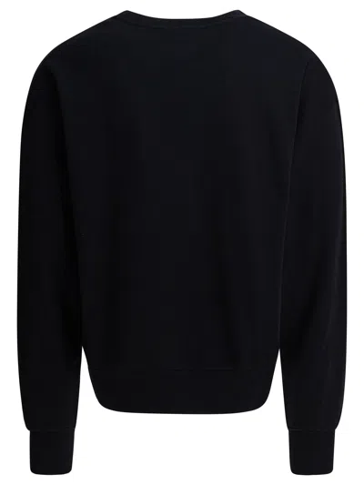 Alexander Mcqueen Cotton Sweatshirt With Ribbed Cuffs And Hem In Black