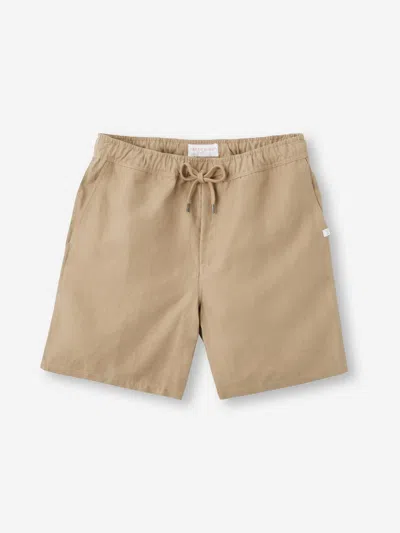 Derek Rose Men's Shorts Sydney Linen Sand