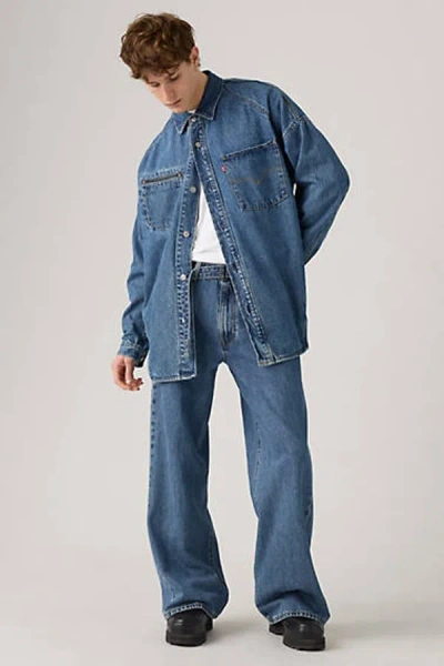 Levi's Twisted Baggy Wide Jeans In Blue