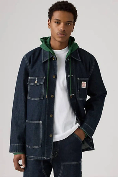 Levi's Broadway Engineer Coat In Blue